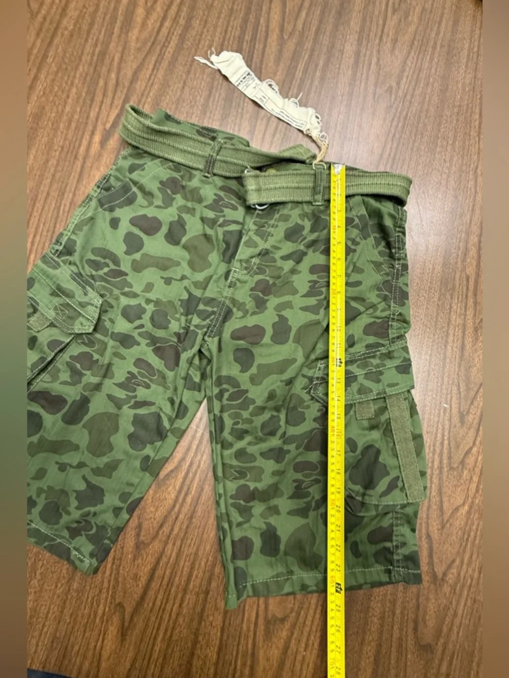 GS115 Men's Camo Cargo Shorts-Olive Green-NWT Size 34 - Picture 4 of 11